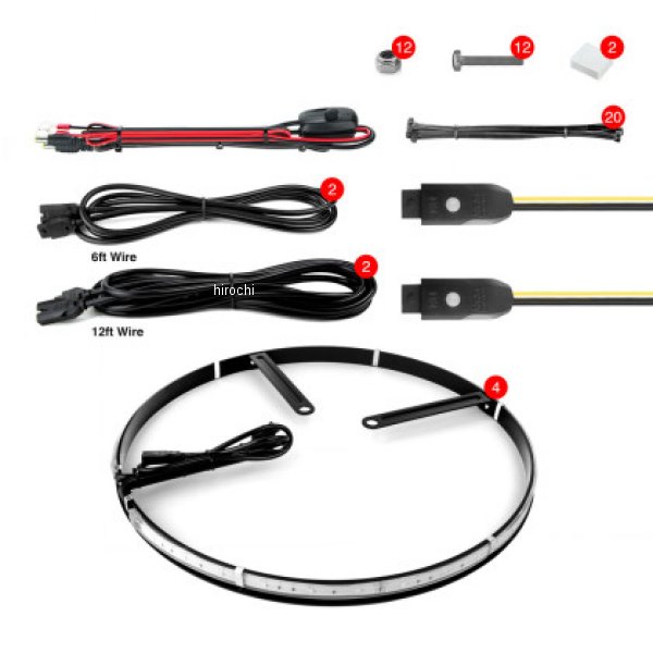 XK Glow ホイール Ring Light Kit XKクローム App controlled w