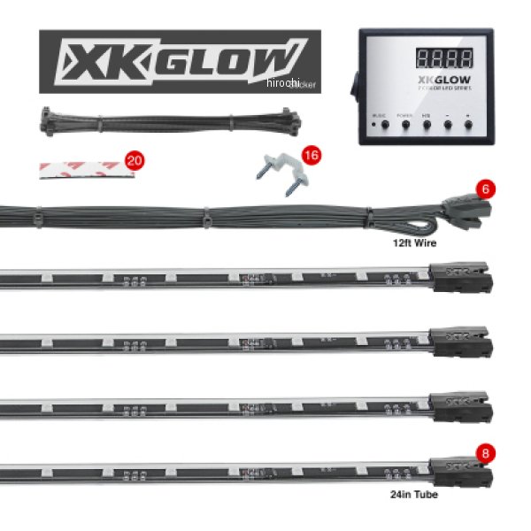 XK Glow 3 Million Color XKGLOW LED Accent ライト Car/Truck キット 8x24In Tubes XKGXK041006 WO店