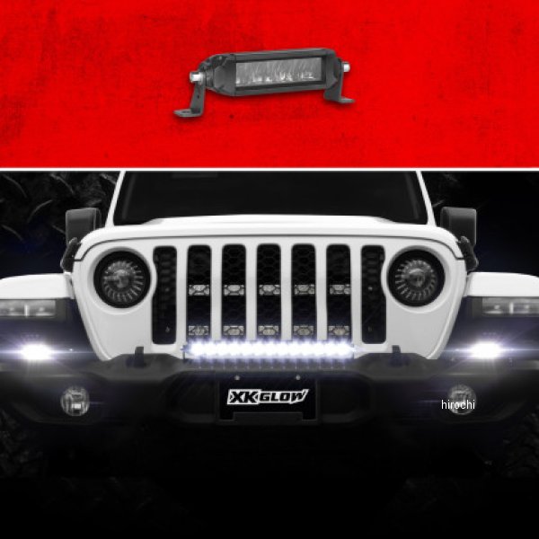 XK Glow Razor ライトバー Auxiliary High Beam Driving No Wire &amp;Switch 6in XKGXK064006-D WO店