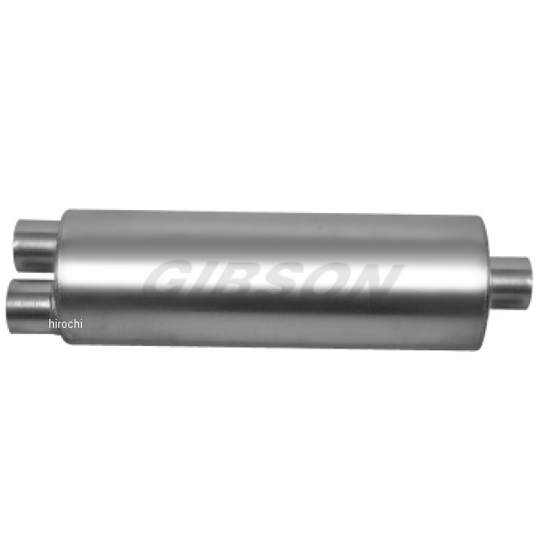 Gibson SFT Superflow Dual/Center Round マフラー 8x24in/3in Inlet/4in Outlet ステンレス GIB788050S WO店