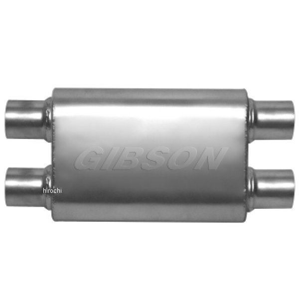 Gibson MWA Superflow Dual/Dual Oval マフラー 4x9x14in/3in Inlet/3in Outlet ステンレス GIBBM0112 WO店