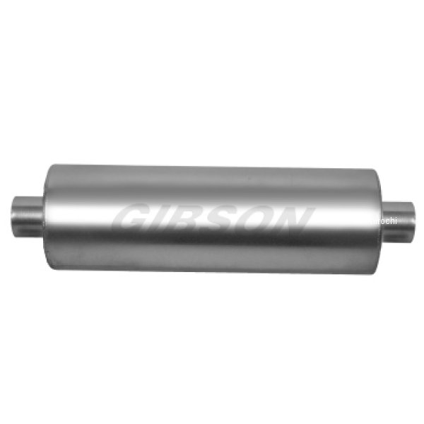 Gibson MWA Superflow Center/Center Round マフラー 5x10in/3in Inlet/3in Outlet ステンレス GIBBM0114 WO店