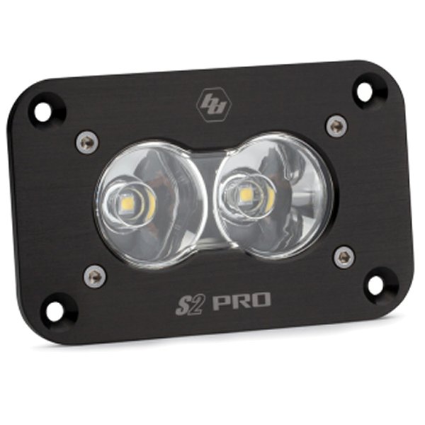 Baja Designs S2 Sport Flush Mount Work/Scene Pattern LED Work ライト - クリア BAJ541006 WO店