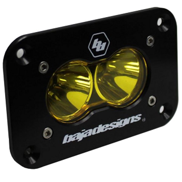 Baja Designs S2 Sport Flush Mount Work/Scene Pattern LED Work ライト - Amber BAJ541016 WO店