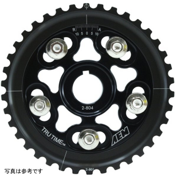 AEM 96-00 ホンダ Civic / 96-97 ホンダ Del Sol D16 Black Tru-Time カムギア AEM23-804BK WO店