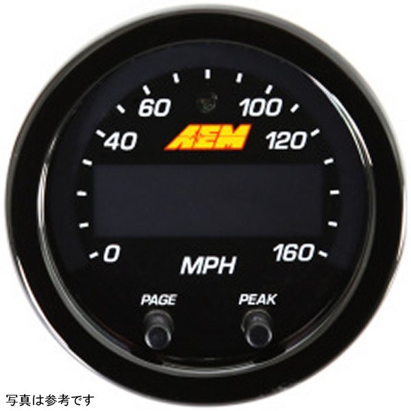 AEM X-Series 0-160 MPH Black Bezel w/ Black Face GPS Speedometer Gauge AEM30-0313 WO店