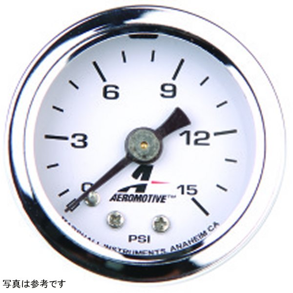 Aeromotive 0-15 PSI フューエル Pressure ゲージ AER15632 WO店