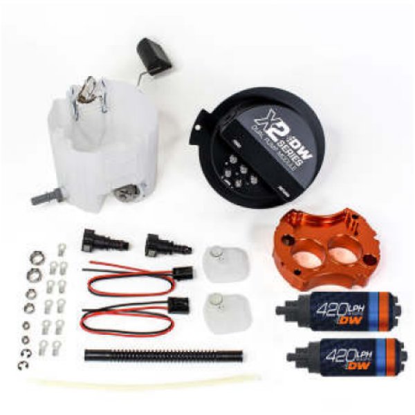 Deatschwerks X2 Series フューエルポンプ Module w/ 2 DW420s For 2010-15 Camaro LS 3.7 V6 DWK9-421-7002 WO店