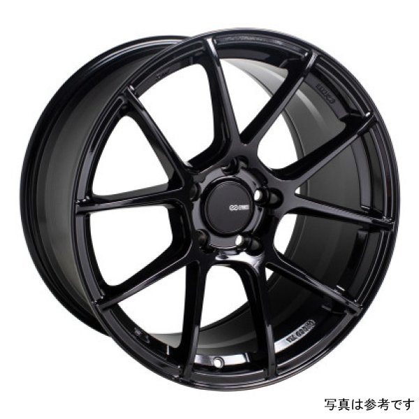 Enkei TS-V 18x9.5 5x114.3 38mm オフセット 72.6mm Bore Gloss ブラック ホイール ENK522-895-6538BK WO店