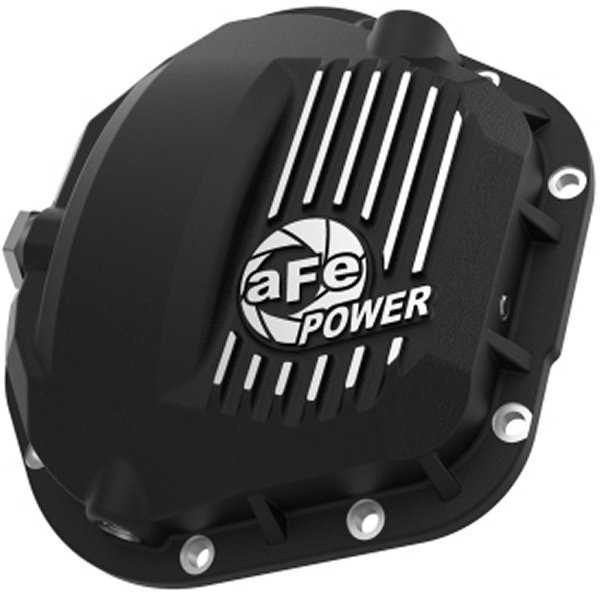 aFe Proシリーズ Dana 60 フロント デファレンシャル Cover ブラック w/ Machined Fins 17-20 フォード Trucks (Dana 60) AFE46-71100B WO店