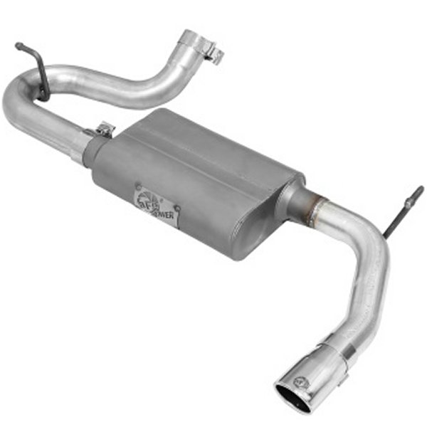 aFe Scorpion 2-1/2in Alum Steel Axle-Back Exhaust w/Polished Tip 07-18 Jeep ラングラー JK V6-3.6/3.8L AFE49-08047-P WO店