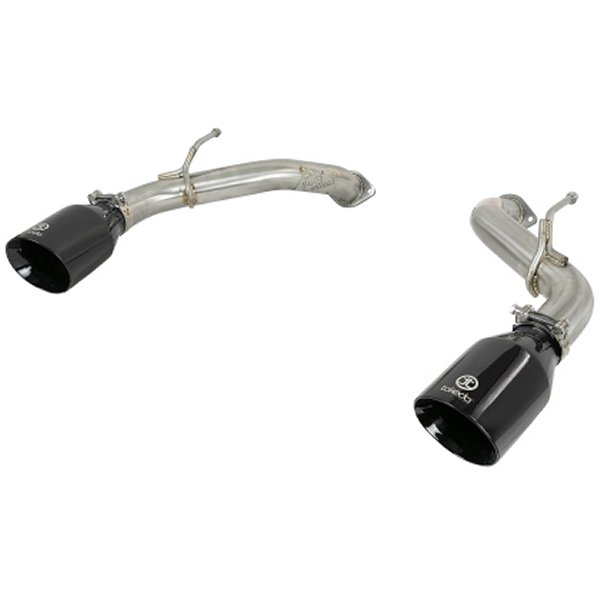 aFe Takeda 2.5in 304 SS Axle-Back Exhaust w/ ブラック Tips 16-18 Infiniti Q50 V6-3.0L (tt) AFE49-36130NM-B WO店