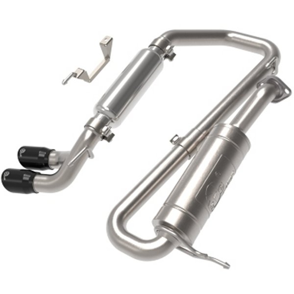 aFe 18-21 スズキ Jimny Takeda 2-1/4in. 304 SS Cat-Back Exhaust w/ Blk Tip AFE49-37020-B WO店