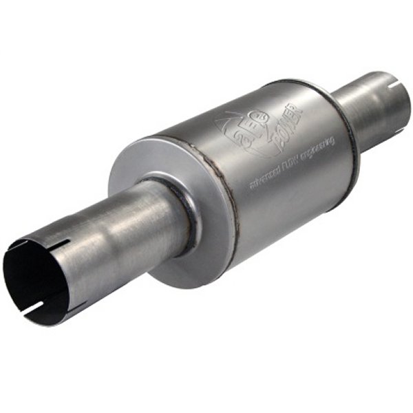 aFe Atlas エキゾーストs Mufflers Al Steel EXH Muffler 4 ID In/Out 8 Dia x 12L AL AFE49-91014 WO店