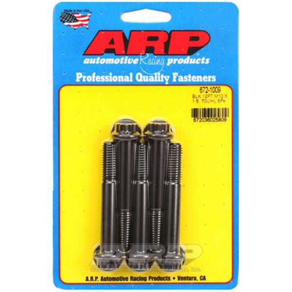 ARP M10 x 1.50 x 70mm 12pt ブラックオキサイド ボルト 5個入り arp672-1009 WO店の通販は