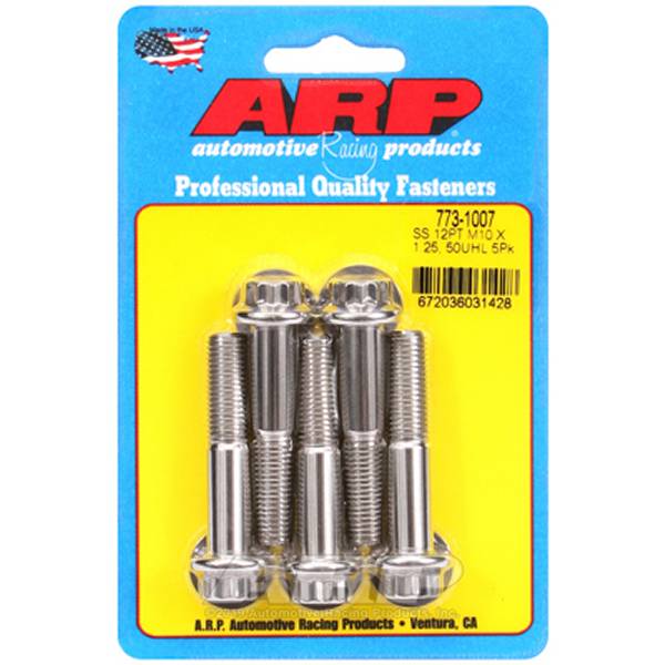 ARP M10 x 1.25 x 50mm 12pt ステンレス ボルト 5個入り ARP773-1007 WO店