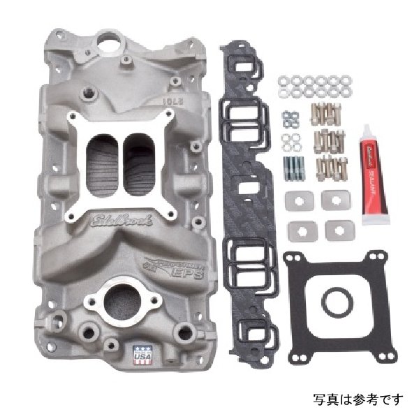 Edelbrock マニホルード w/ Installation Kit Performer Eps SBC