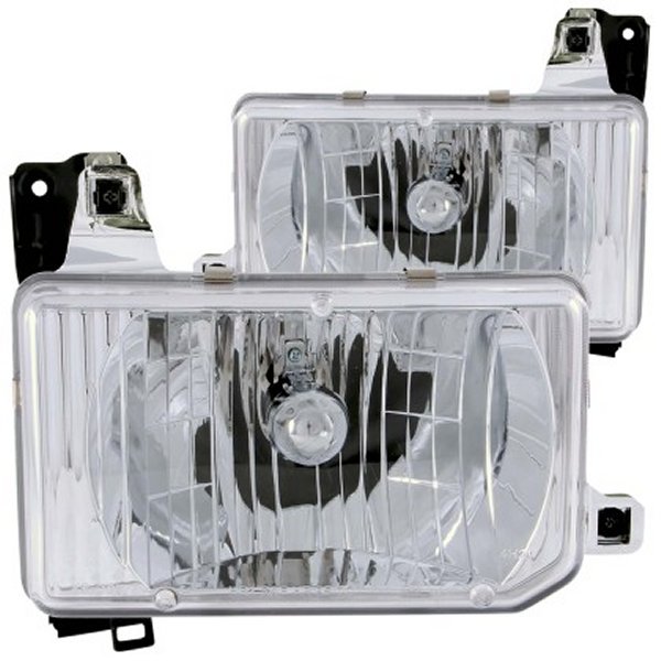 ANZO 1988-1989 ニッサン Hardbody Crystal ヘッドライト Chrome ANZ111050 WO店