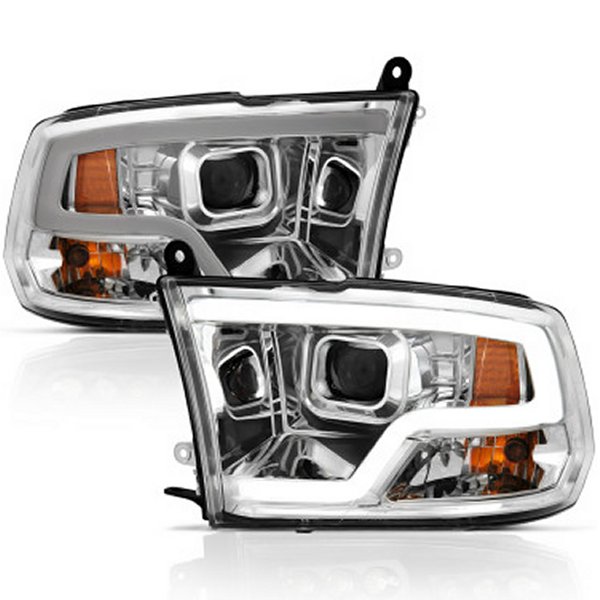 ANZO 09-18 Dodge Ram 1500 Plank Style プロジェクターヘッドライト クローム w/ Halo anz111405 WO店の通販は