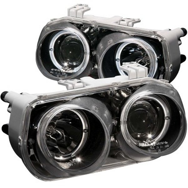 ANZO 1994-1997 Acura Integra プロジェクターヘッドライト w/ Halo Black ANZ121003 WO店