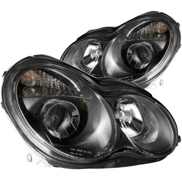 ANZO 2001-2007 メルセデスベンツ C Class W203 プロジェクターヘッドライト Black ANZ121079 WO店