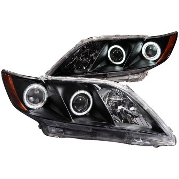 ANZO 2007-2009 トヨタ Camry プロジェクターヘッドライト w/ Halo Black ANZ121181 WO店