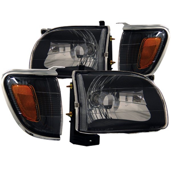 ANZO 2001-2004 トヨタ Tacoma Crystal ヘッドライト Black ANZ121190 WO店