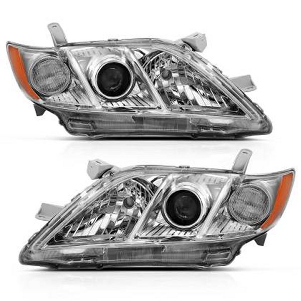ANZO 2007-2009 トヨタ Camry プロジェクターHeadlight クローム Amber (OE Replacement) ANZ121551 WO店