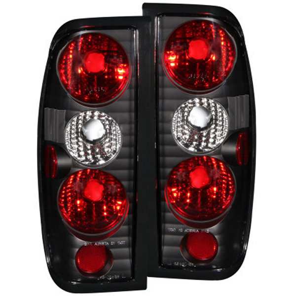ANZO 1998-2004 ニッサン フロントier Taillights Black anz211115 WO店