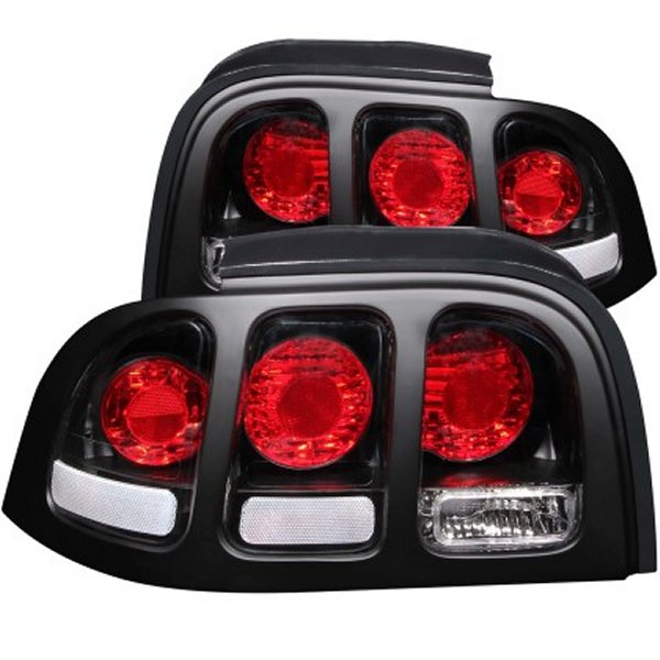 ANZO 1994-1998 フォード Mustang Taillights Black ANZ221020 WO店