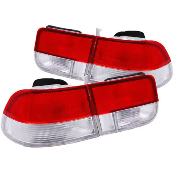 ANZO 1996-2000 ホンダ Civic Taillights Red/Clear - OEM 4pc anz221147 WO店