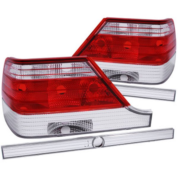 ANZO 1995-1999 メルセデスベンツ S Class W140 Taillights Red/Clear ANZ221153 WO店