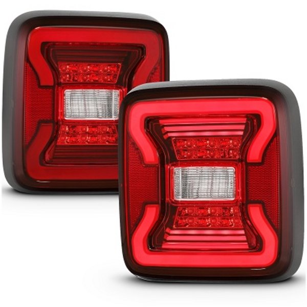 ANZO 18-19 Jeep ラングラー JL LED Taillights Black ANZ311295 WO店
