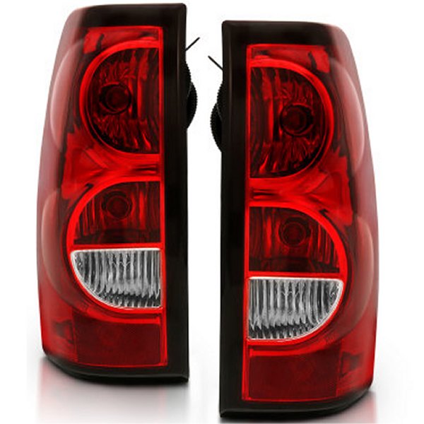 ANZO 2004-2007 Chevy Silverado Taillight Red/Clear Lens w/ブラック Trim (OE Replacement) ANZ311302 WO店