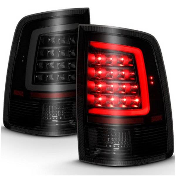 ANZO 2009-2018 Dodge Ram 1500 LED Taillight Plank Style ブラック w/Smoke Lens ANZ311319 WO店