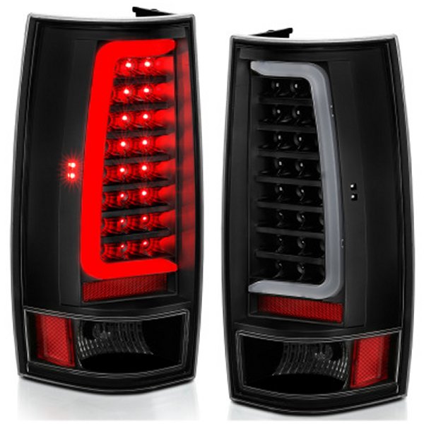 ANZO 2007-2014 Chevy Tahoe LED Taillight Plank Style ブラック w/Clear Lens ANZ311321 WO店