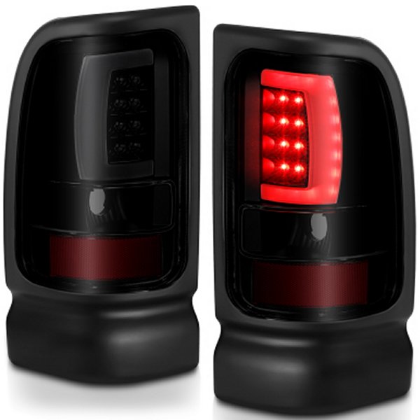 ANZO 1994-2001 Dodge Ram 1500 LED Taillights Plank Style ブラック