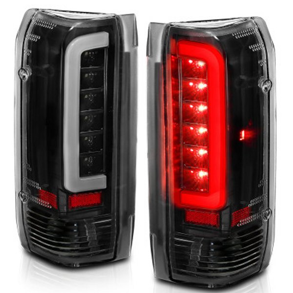 ANZO 1987-1996 フォード F-150 LED Taillights ブラック Housing Clear Lens (Pair) ANZ311350 WO店