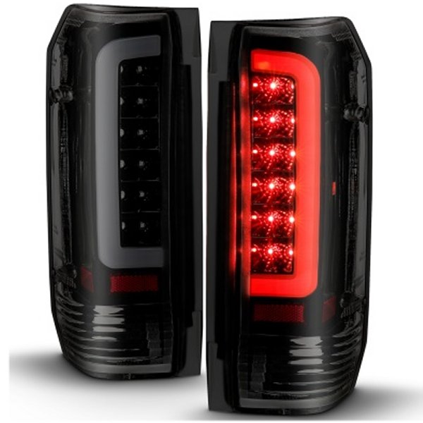 ANZO 1987-1996 フォード F-150 LED Taillights ブラック Housing Smoke Lens (Pair) ANZ311351 WO店