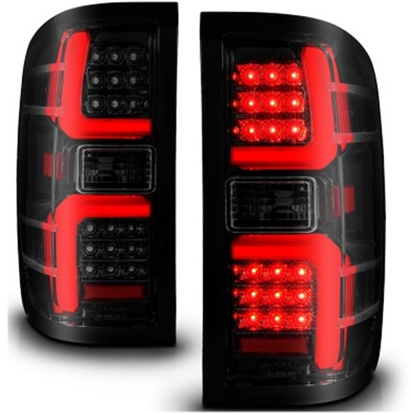 ANZO 15年-19年 シボレー Silverado 2500 HD/3500 HD LED Taillight w/ Sequential ブラック Housing/Smoke Lens ANZ311451 WO店