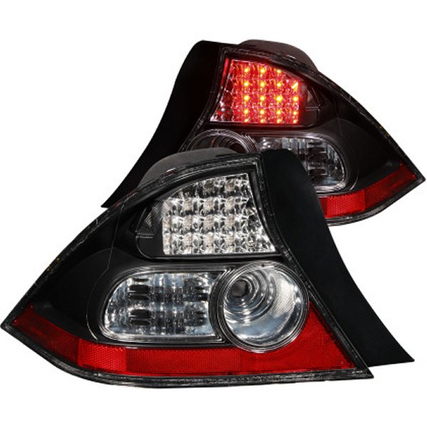 ANZO 2004-2005 ホンダ Civic LED Taillights Black ANZ321035 WO店