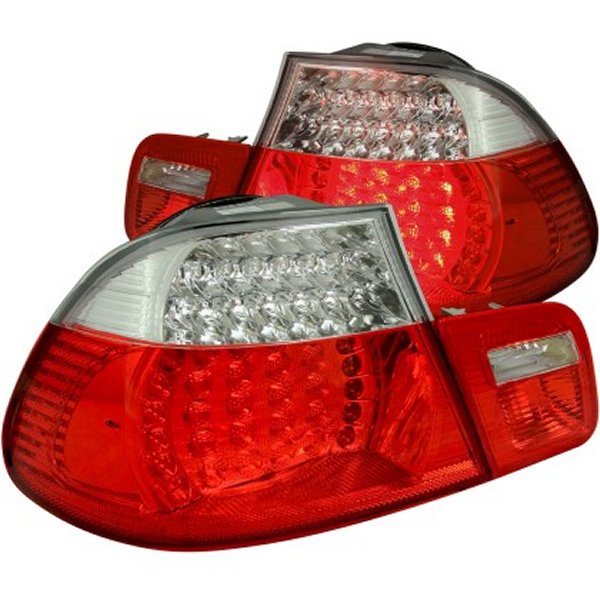 ANZO 2000-2003 BMW 3シリーズ E46 LED Taillights Red/Clear
