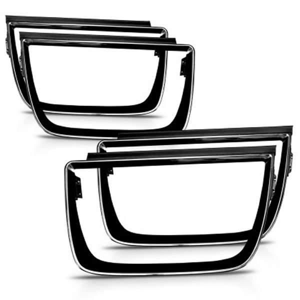 ANZO 2010-2013 シボレー カマロ Taillight Bezels - 4pc グロスブラック ANZ351002 WO店