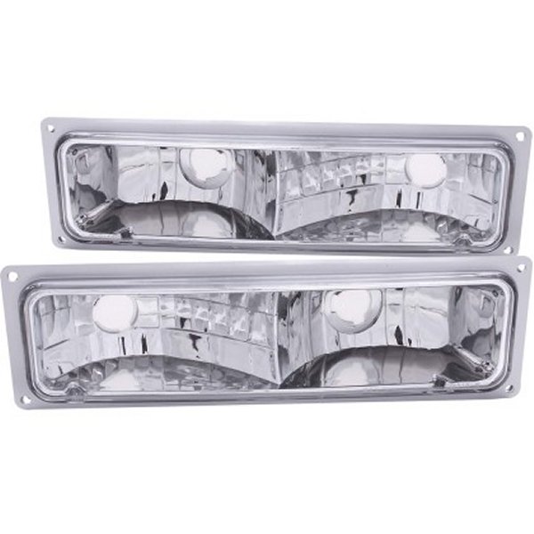 ANZO 1988-1998 シボレー C1500 Euro Parking Lights Chrome ANZ511032 WO店