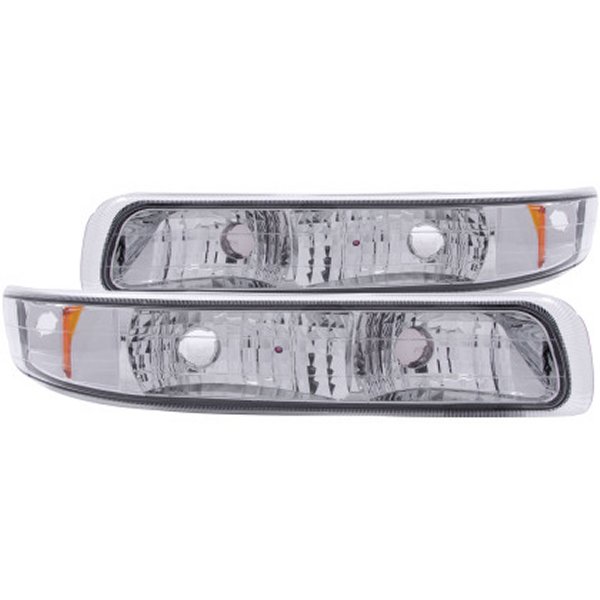 ANZO 1999-2002 シボレー Silverado 1500 Euro Parking Lights クローム w/ Amber Reflector ANZ511064 WO店 7,883円