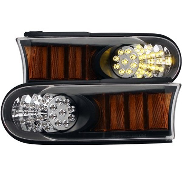 ANZO 07年-13年 トヨタ Fj Cruiser LED Parking Lights ブラック w/ Amber Reflector ANZ511078 WO店
