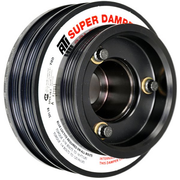 ATI Damper - 5.67in - Alum - (2) 4 Grv - ニッサン RB26 - R33 34 - 1Pc - w/Power Steering Pulley APPATI918598 WO店