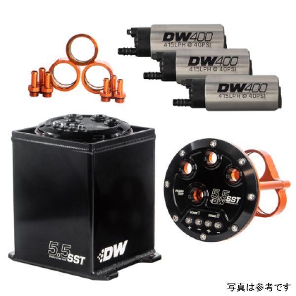 DeatschWerks 5.5L Modular Surge Tank Includes 3 DW400 フューエルポンプs DWK6-401-55ST WO店