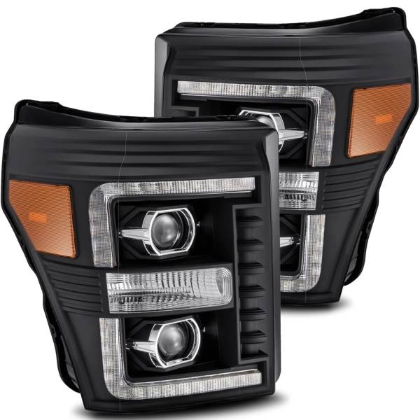 AlphaRex PROシリーズ プロジェクターヘッドライト Plank Style Design ブラック 11年-16年 フォード F-250 SD ARX880142 WO店