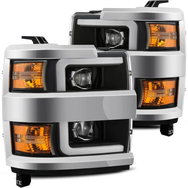 AlphaRex PROシリーズ プロジェクター ヘッドライト Plank Style ブラック 15年-19年 Chevy 2500HD ARX880224 WO店